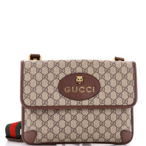 Gucci Medium Neo Vintage Flap Messenger GG Coated Canvas